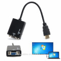 HDMI Male to VGA Female With Audio HD Video Cable Converter Adapter 1080P for PC